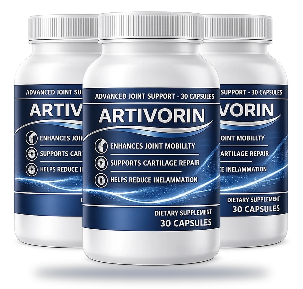 Three bottles of Artivorin joint support capsules